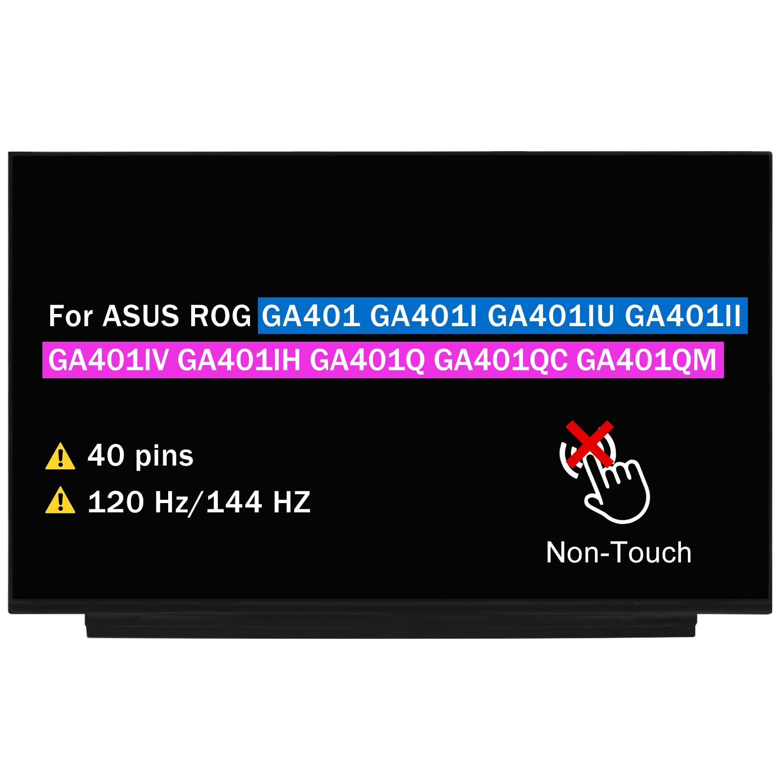 Pantalla LCD De Ordenador Portátil Para ASUS ROG Zephyrus G14 GA401Q LM140LF1F02 Panel De Juegos