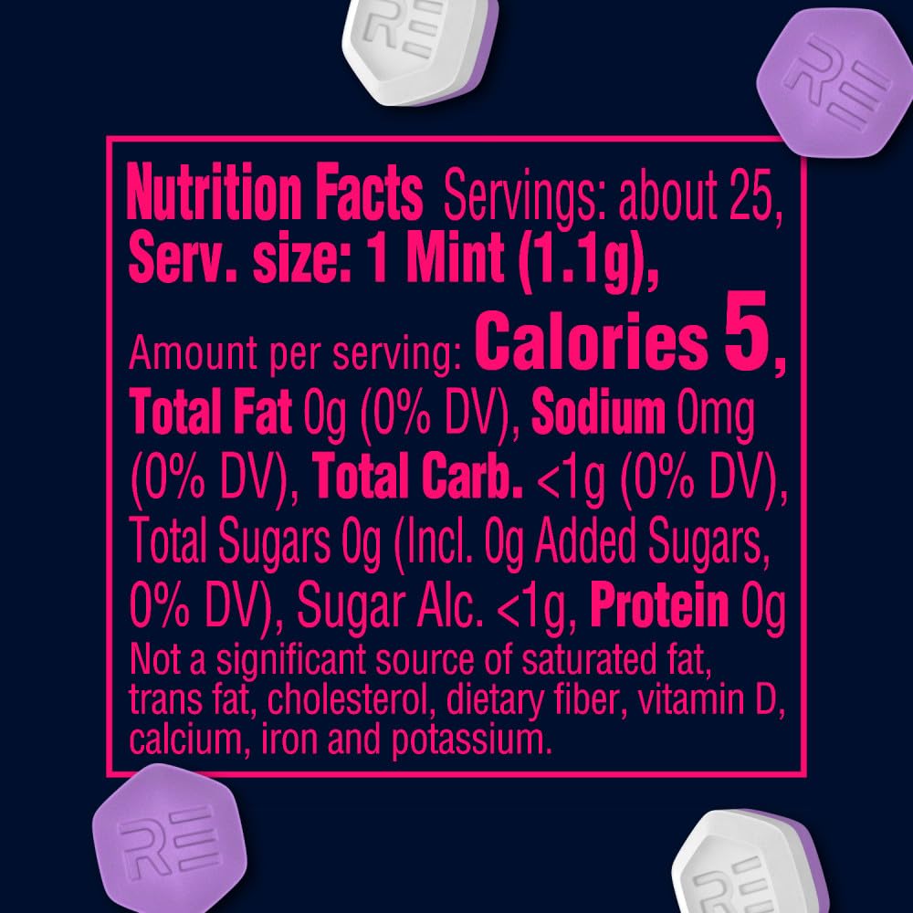 RESPAWN by Razer RESET Blackberry Vanilla Sugar Free Mints Bulk, 1 oz Packs (Pack of 8)