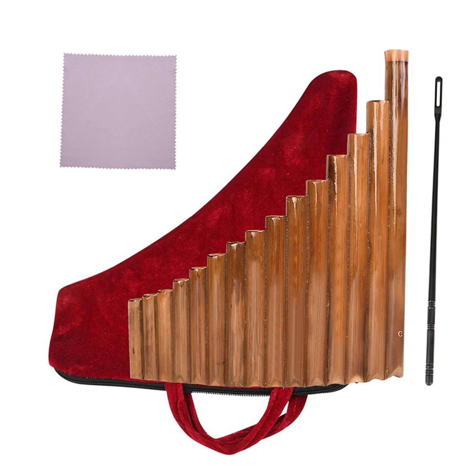 Pan Flute Instrument Handmade Pan Flute 15 Pipes Natural Bamboo Wind Instrument Panpipe G Key Flute With Bar Accessories Kits