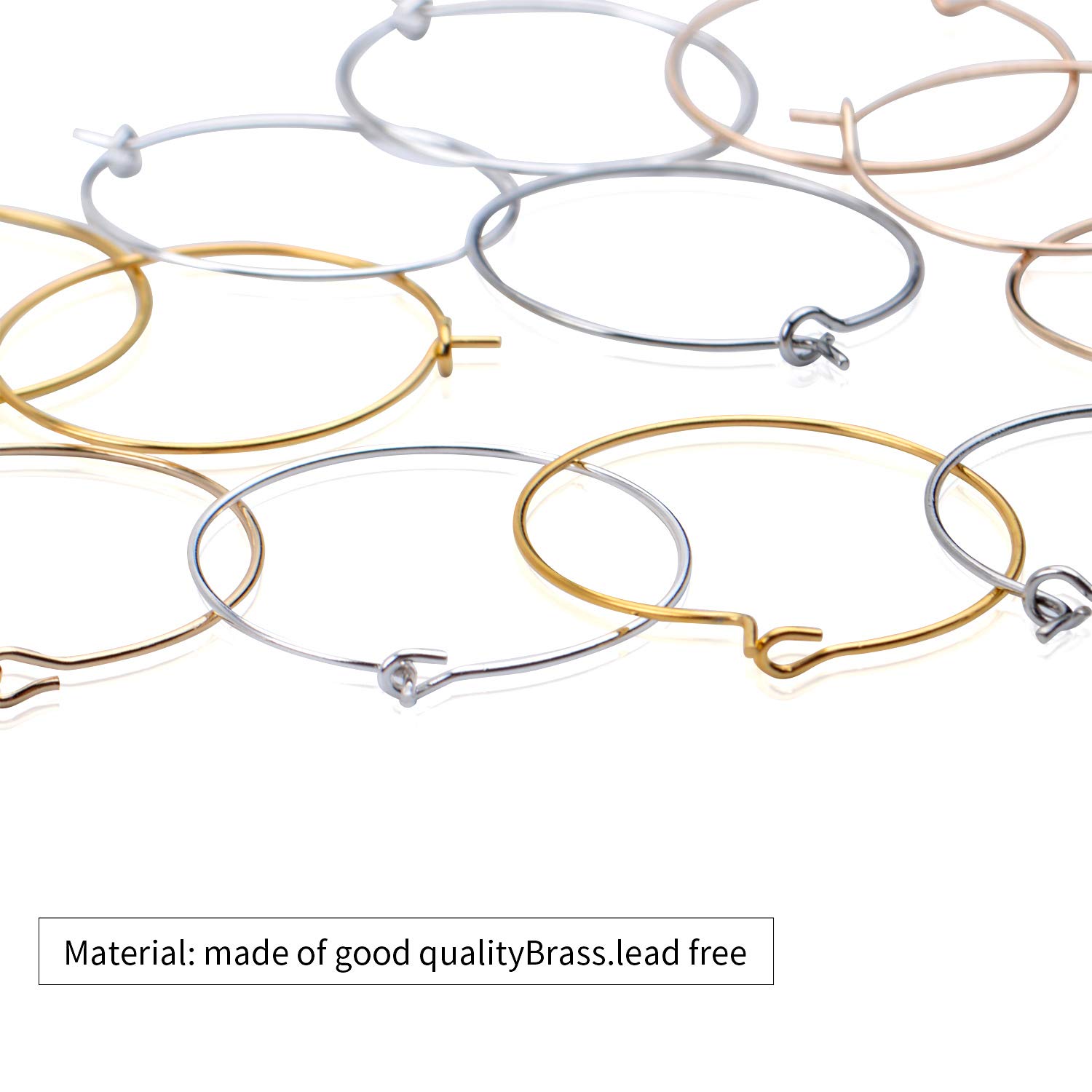 Lot De 25 Anneaux En Verre Bleu - Diamètre 25 Mm - Pour Créations Bijoux Ou Déco - Occasion