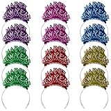 Windy City Novelties 12 Pack 2024 NYE Happy New Year's Eve Tiaras | Assorted Colors | New Year's Eve...