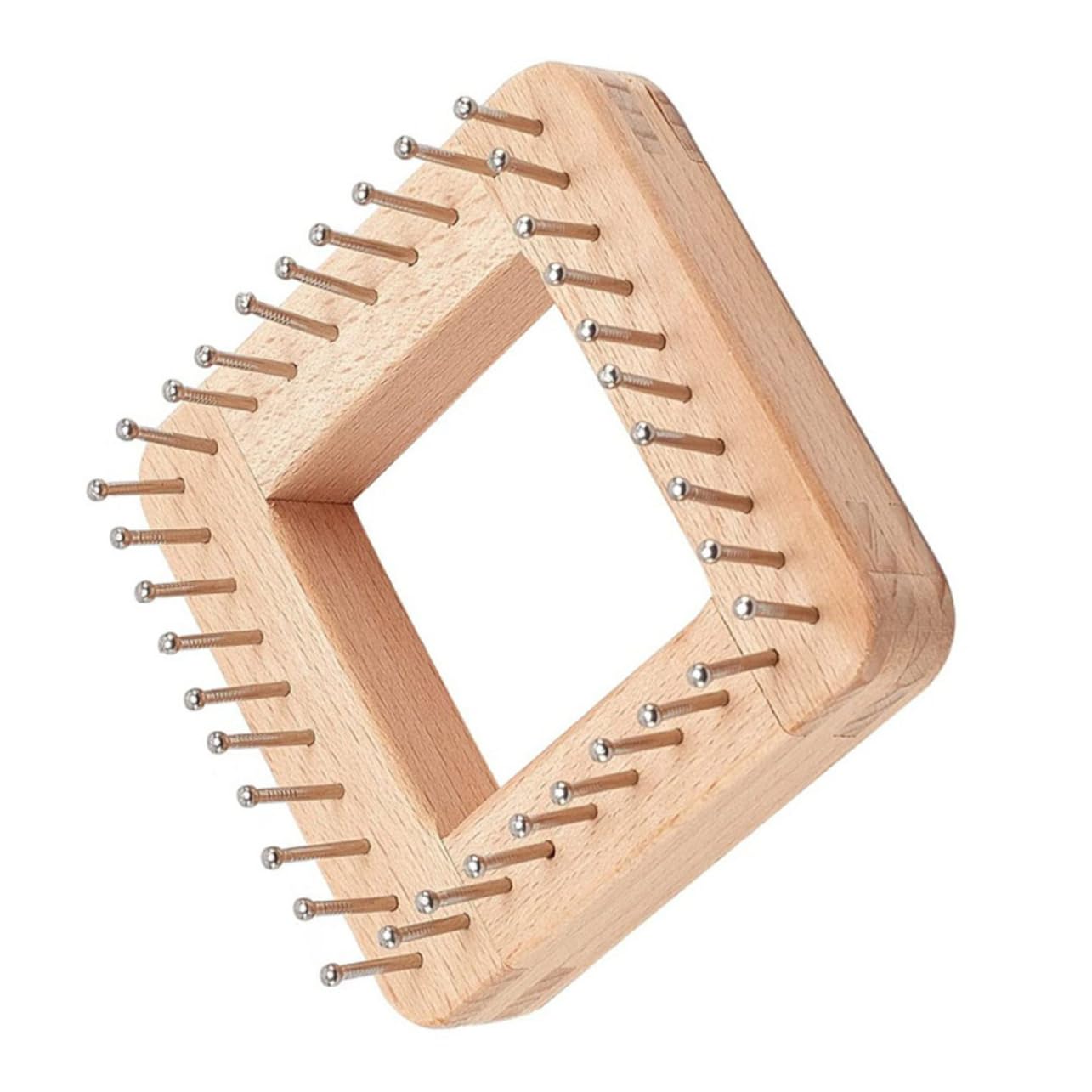 HOODANCOS Square Yarn Hat Scarf Knitting Wooden Scarf Knitting Machine 10x10cm for Adults