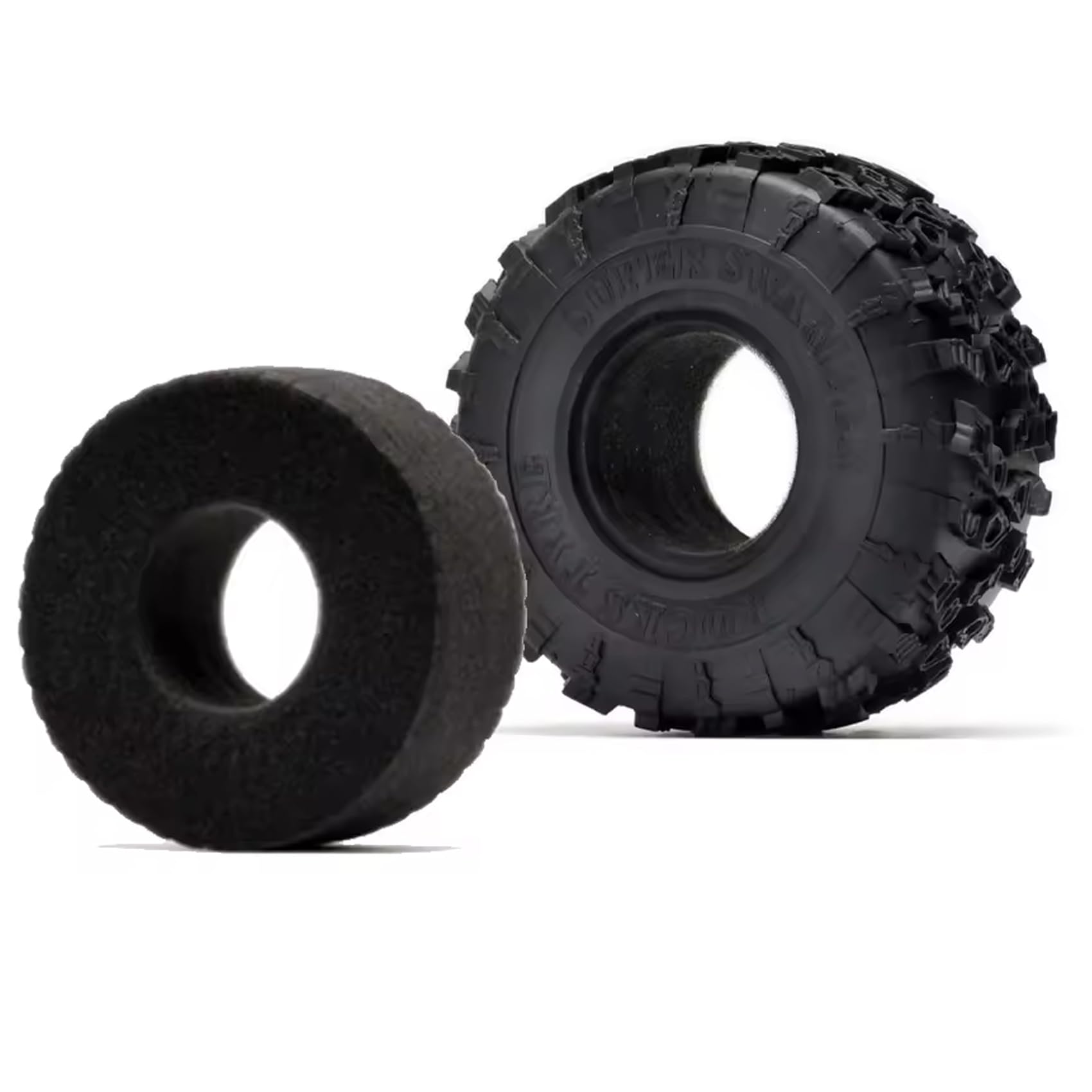 KINGCOO RC Auto Reifen, 4PCS RC Crawler Reifen Gummi 2.2 Zoll Felgen Radreifen für 1:10 RC Rock Crawler Auto Teile für Axial SCX10 D90 TF2 RR10 TRX4 TRX6 Tamiya Redcat HSP HPI Kyosho (135mm)