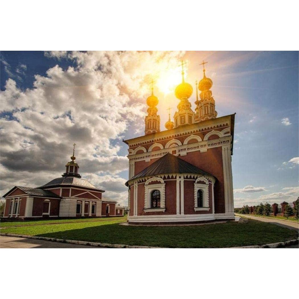 Painting By Numbers For Adults Beginner And Kids,Diy Oil Painting Kit On Canvas Arts Craft For Home Wall Decor Palace And Sunshine 40X50cm