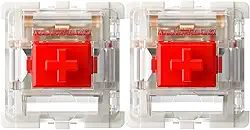 Gateron G Red Pro Switches Prelubrificado 3pin RGB SMD Linear para Teclado Mecânico de Jogo (36 Pcs, Vermelho)