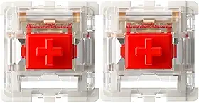 Gateron G Red Pro Switches Prelubrificado 3pin RGB SMD Linear para Teclado Mecânico de Jogo (36 Pcs, Vermelho)