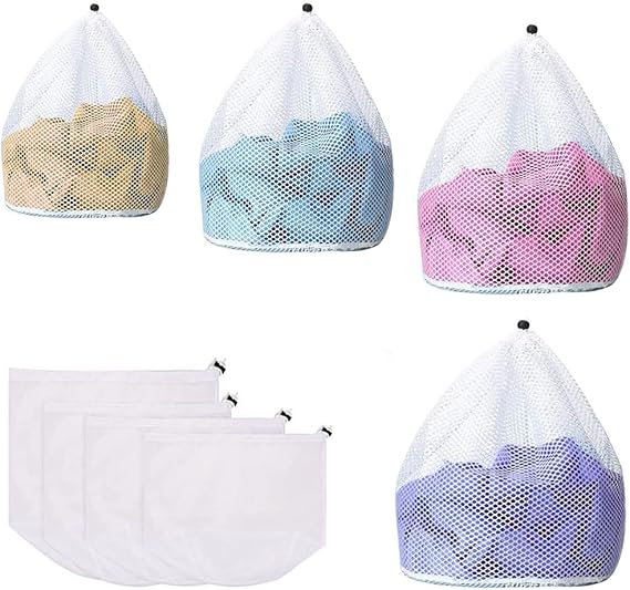 LUOGE 4piece Laundry Bag, Mesh Wash Bags, Washing Machine Bag, 4 sizes