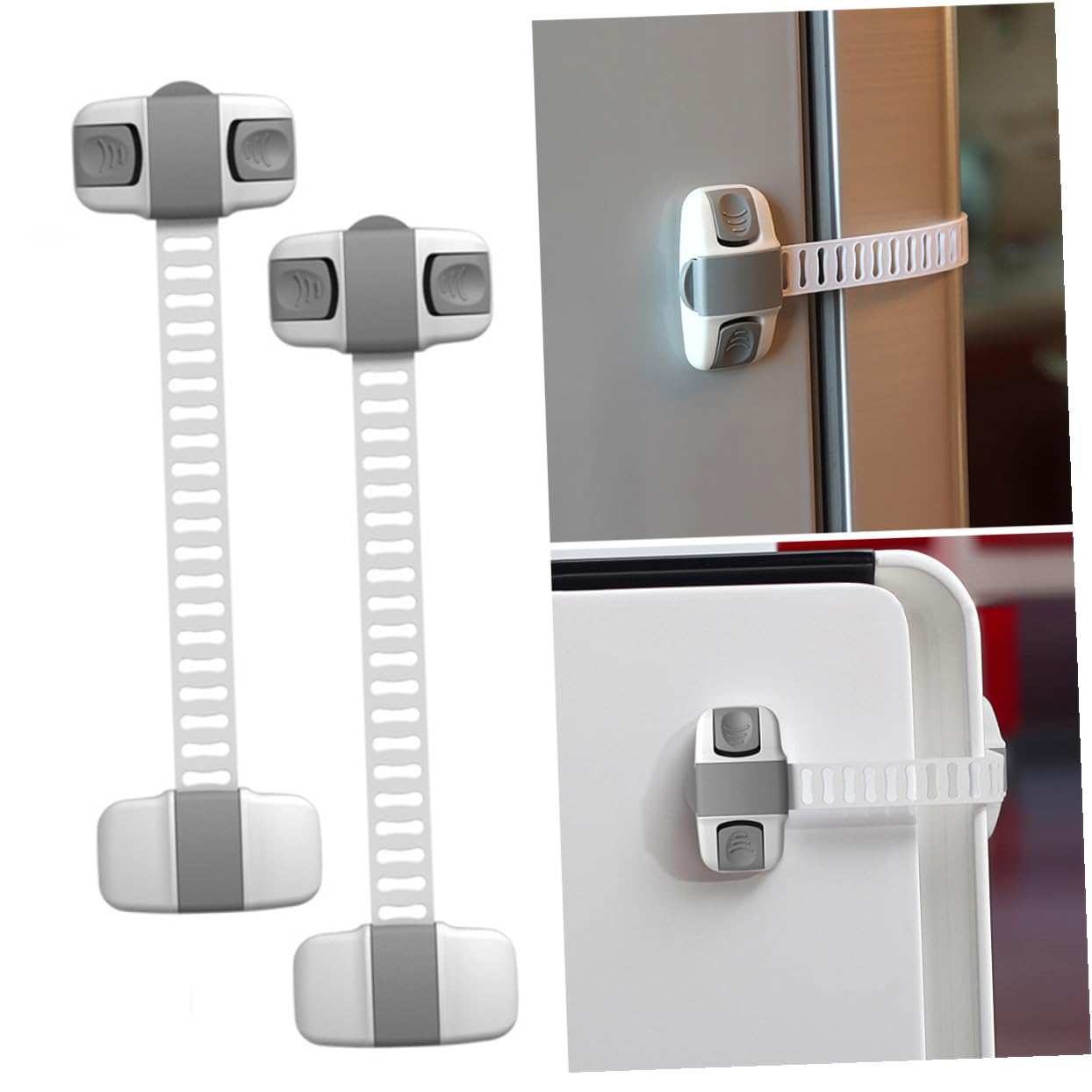 FRCOLOR Cerradura De Seguridad Para Niños Multifunción Protección Infantil Puerta Armario Gris 8 Unidades Uso Guardarropa Bebés Seguridad Manos