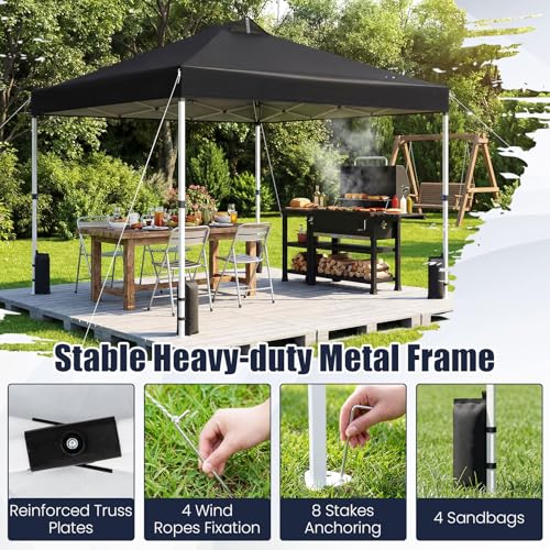 Image of Tangkula 10 x10 Ft Pop Up Canopy with Center Lock