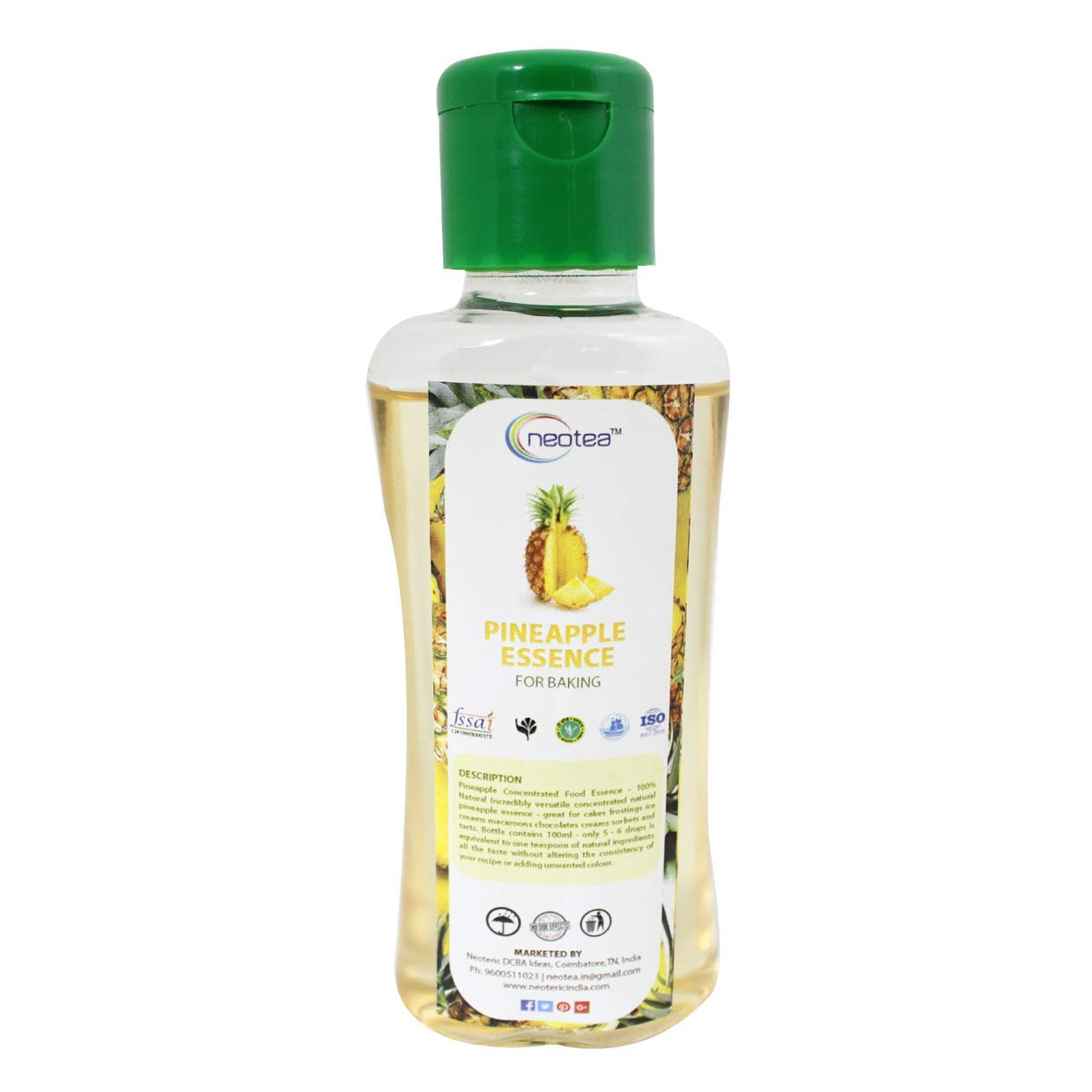 Neotea Pineapple Essence Food Flavour Essence for Cake Baking, Ice Creams, Puddings, Cookies 100 Ml (B09MFQF18V) Amazon Price History, Amazon Price Tracker