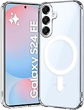Samsung Galaxy S24 FE Magnetic Case Transparent Upgraded [Magsafe Compatible] Anti-Yellowing Protective Shockproof
