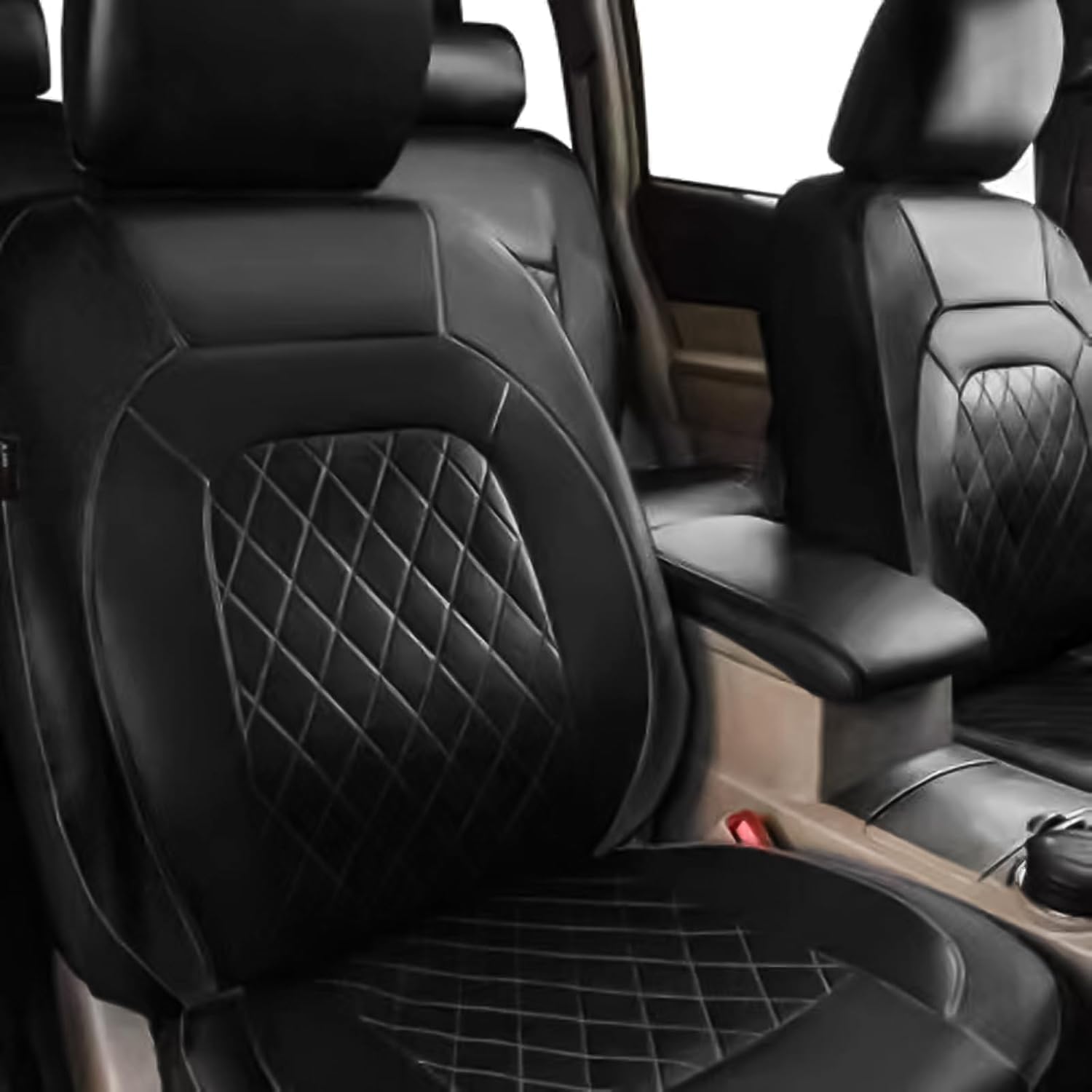 Funda Asientos Coche para Land Rover Defender (2021), Cuero Juegos de Cubreasientos Impermeables Funda Protector Accesorios.
