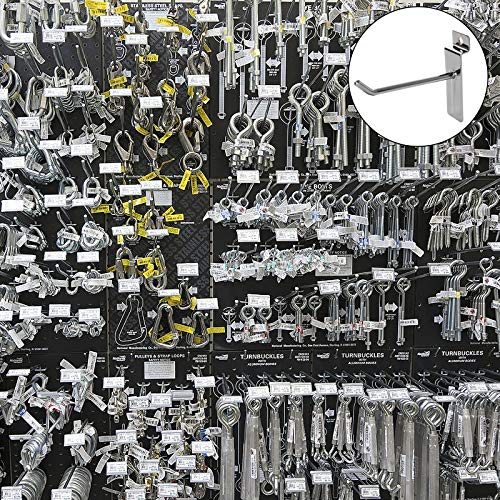 Eatheaty 30Pcs Slat Wall Hooks 4/6 Inch Slatwall Accessories Hooks Heavy Duty, Slat Wall Panel Hanging Hooks In 2 Sizes For Comercial Retail, Garage Organization, Exhibition Display (Sliver) #TOP5