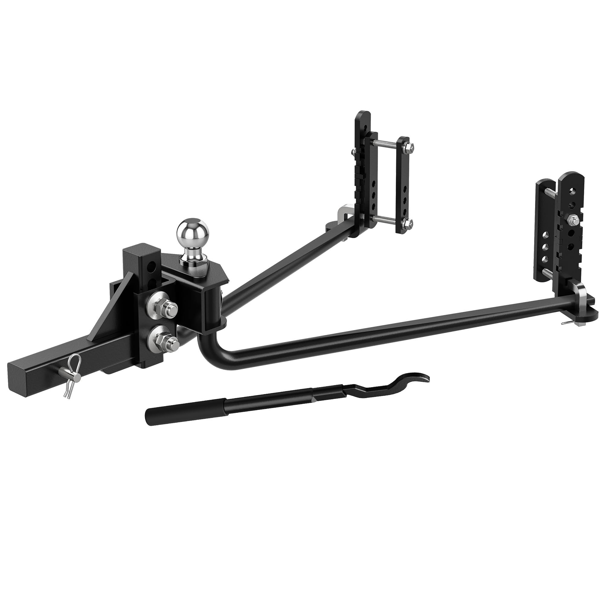 Weight Distribution Hitch with Sway Control, 10000 lbs Max Towing & 1000 lbs Max Tongue, Weight Distributing Hitch Kit, 2-Inch Shank, 2-5/16-Inch Ball