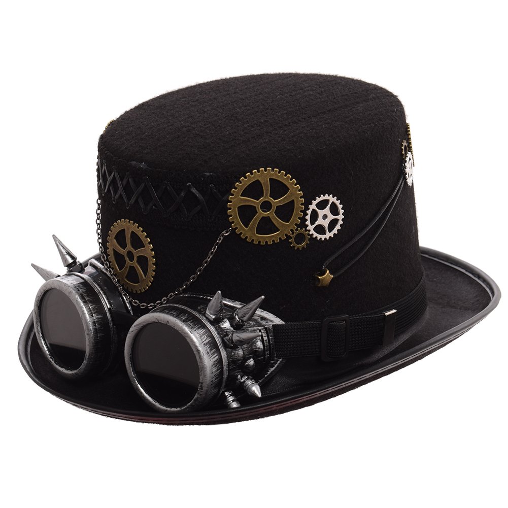 Graceart Unisex Style-08 Gothic Steampunk Top Hat