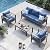 UDPATIO Aluminum Patio Furniture Set, 5 Seats Outdoor Furniture Seating Set with 5 inch Cushion, Include Furniture Waterproof Cover