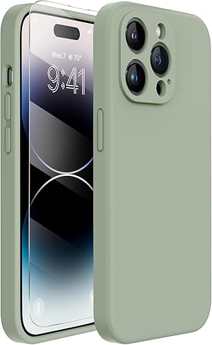 Miniatura 181 de Miracase - Funda diseñada para iPhone 11 con protector de pantalla, funda de goma de silicona líquida, protección total contra caídas y a prueba