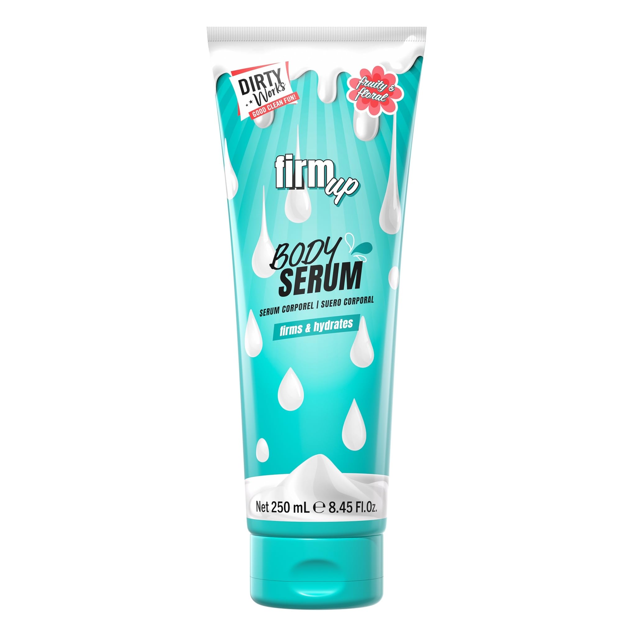 Dirty Works Firm Up Body Serum: Lightweight, Smoothing Formula - Skin Tightening & Tone Improvement - 250ml