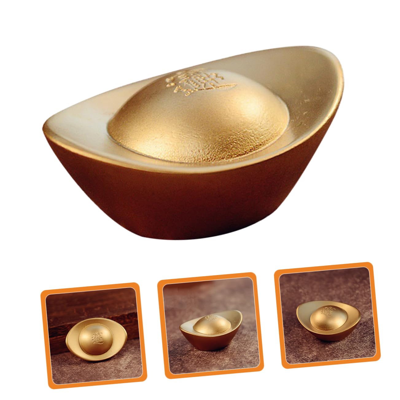 DECHOUS 3stücke Mini Ingot Dekoration Aus Messing Glücksbringendes Reichtumssymbol Für Zuhause Und Büro Feng Shui Tischornament Für Wohlstand