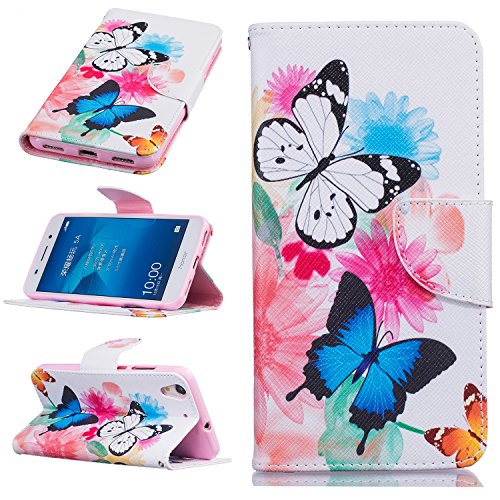 Preisvergleich Produktbild UBMSA Huawei Mobile Phone Skin Protector Accessories-Hülle aus Leder für Huawei Mate 8 / Huawei Y3 ii / Y5 ii / Honor 5A / Y6 ii Telefone & Handys Zubehör (Huawei Y6 II / Huawei Honor 5A, Butterfly)