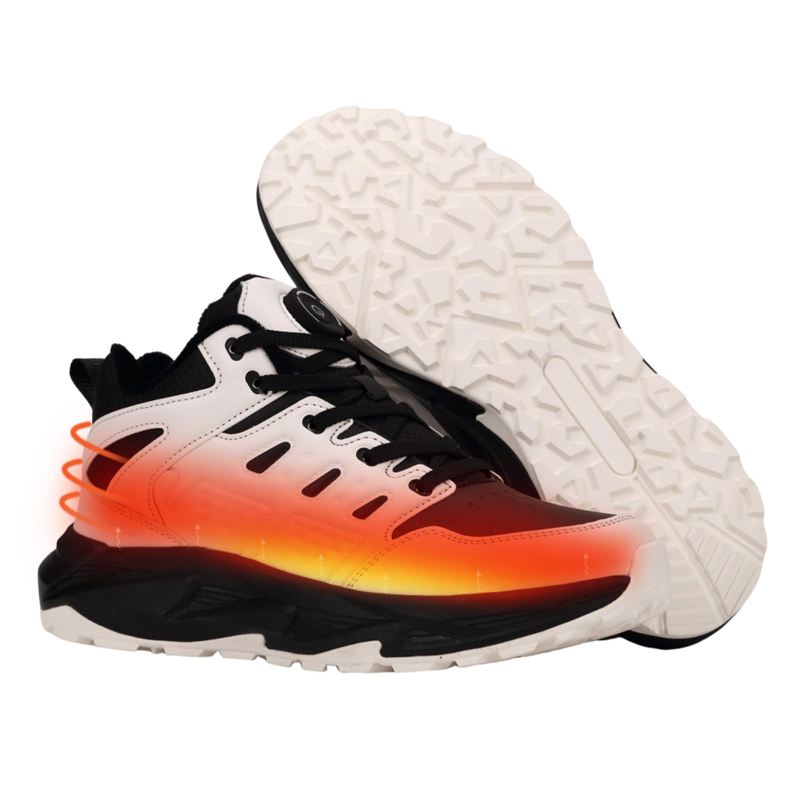 Chaussures de randonnée pour homme et femme - Chaussures d'hiver chaudes - Chaussures chauffantes rechargeables - Chaussures basses de trekking