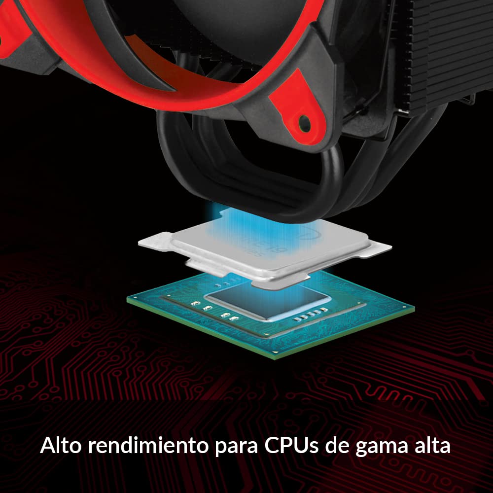 ARCTIC Freezer 34 eSports DUO Ventola de CPU, Enfriador de CPU Push-Pull, Motor Silencioso, Desde 200 hasta 2100 Rpm, 2 Ventiladores PWM 120mm, Rojo