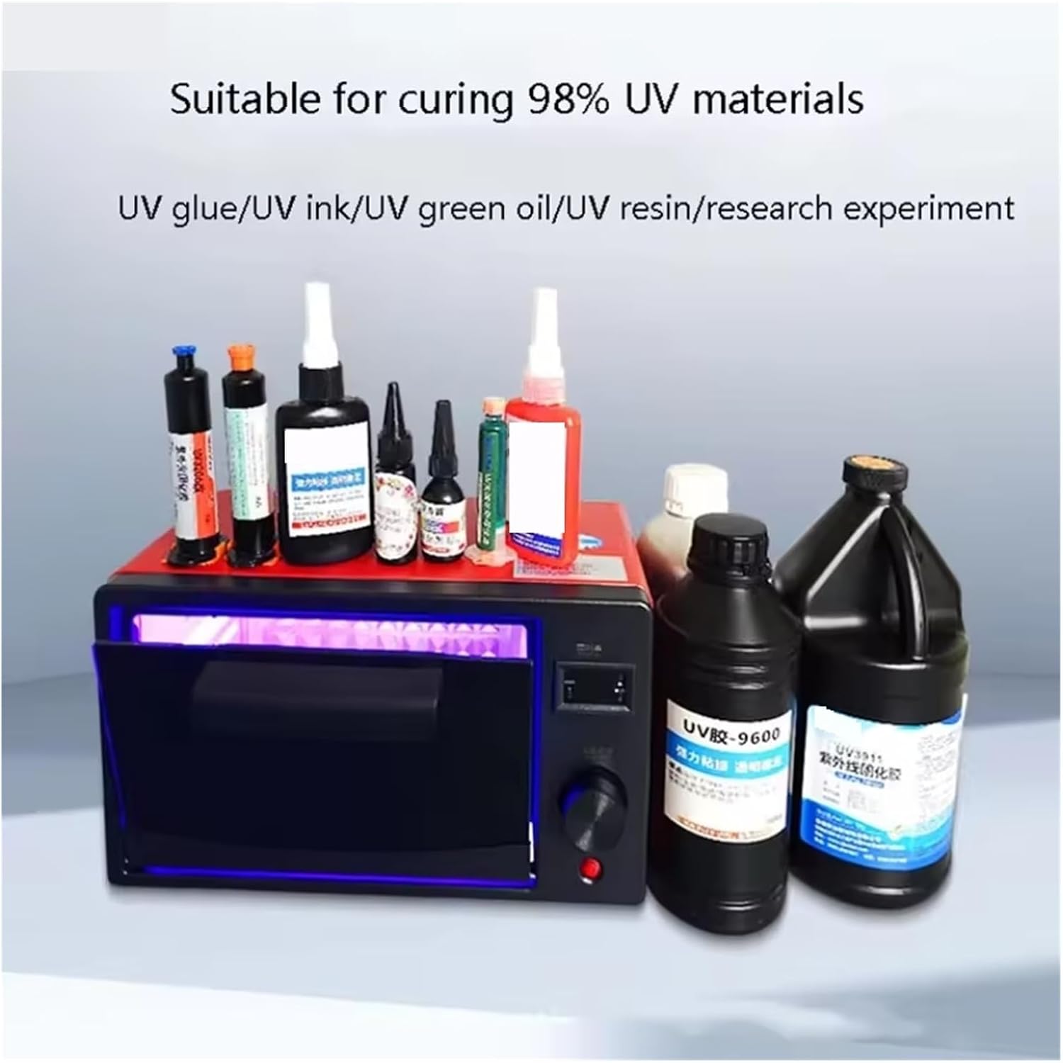 UV硬化ボックス 365nm 395nm 405nm LED紫外線ランプオーブン UV樹脂用 フレキシブルスクリーン 携帯電話メンテ