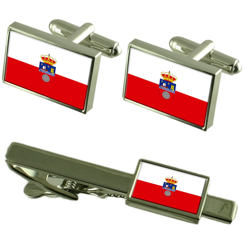 Gemelos Cantabria caja de regalo con juego de pasador de corbata 3