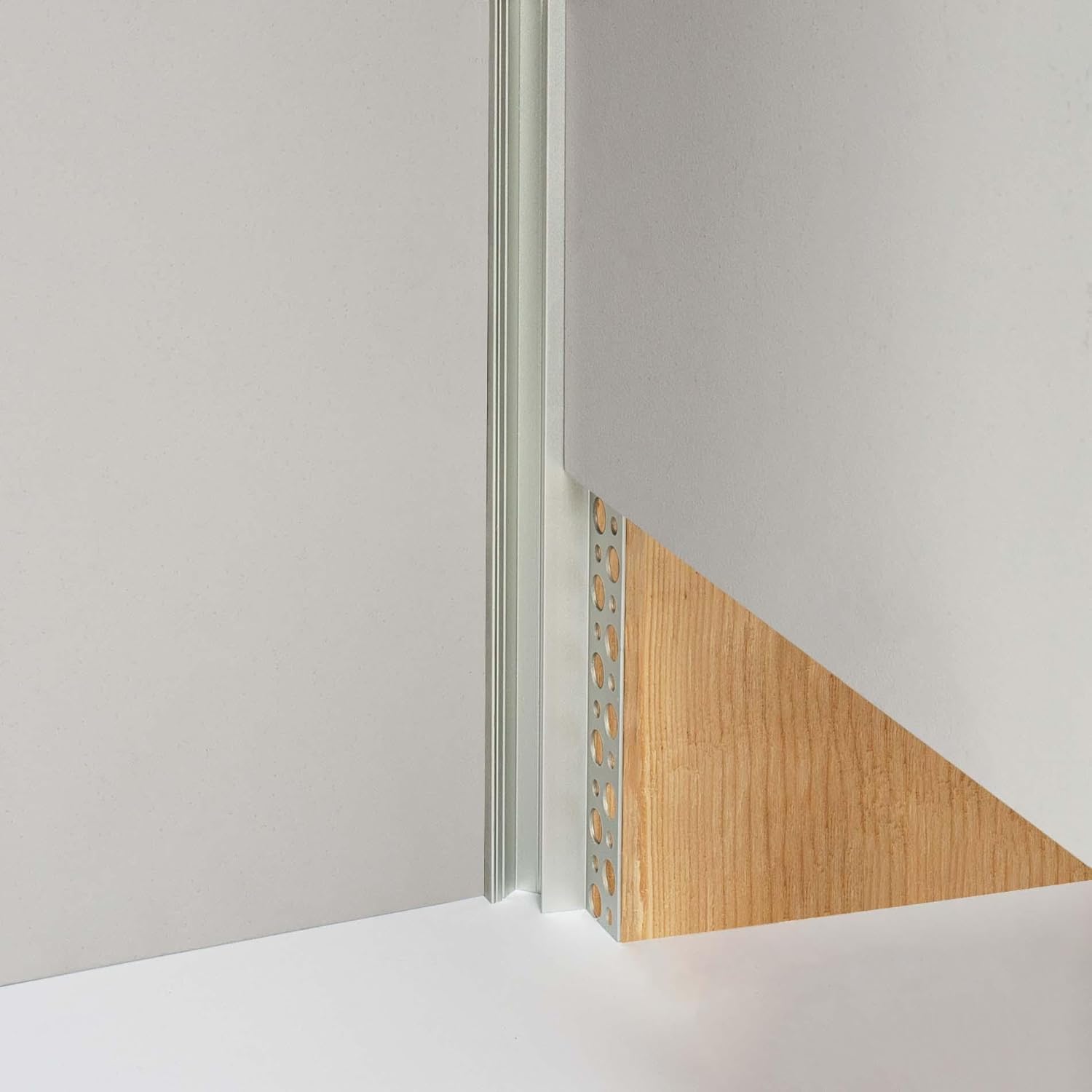 3.3ft Drywall Aluminum LED Channel 3-Pack, Inside Corner Profile, 9/20" Channel Width, End Caps and 1 Frosted Lens Included