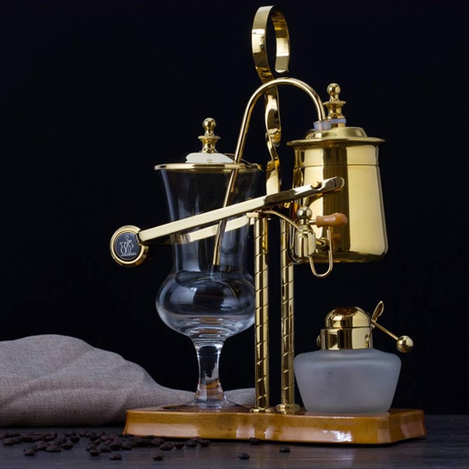 Coffee Maker Kettle Coffee Maker Siphon Coffee Maker Vacuum Pot Luxury Vintage Style Home Manual Coffee Brewing Appliance Set,A