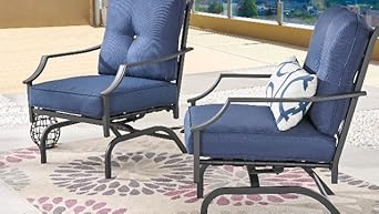 LOKATSE HOME Pieces Patio Dining Armchairs C Spring Motion
