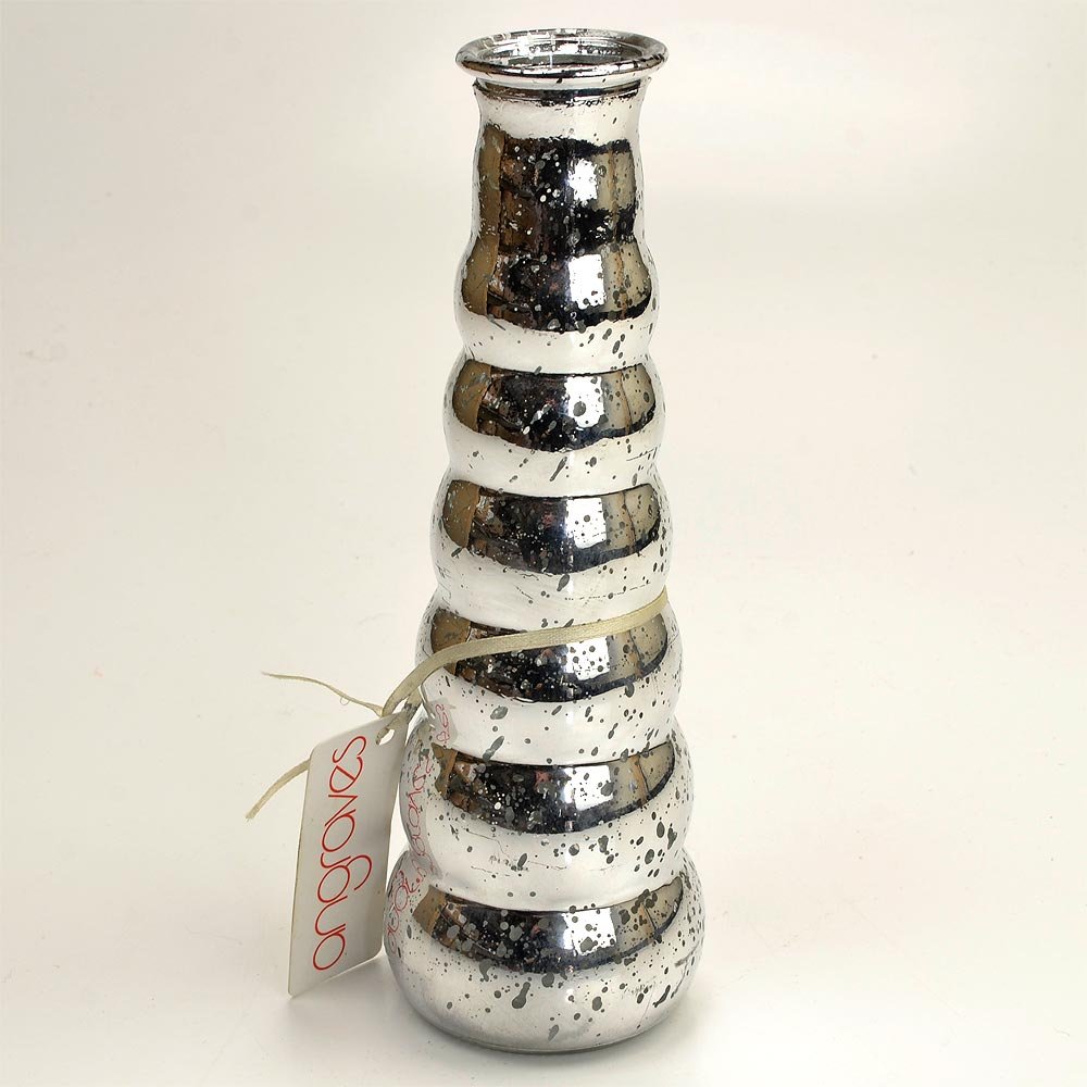 Angraves Splatter Silver Bubble Flower Vase Home Decoration Decor Ornament