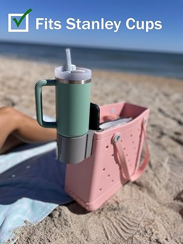 Miniatura 2 de Soporte para taza y teléfono compatible con bolsa Bogg y Simply Southern Totes - Portavasos Stanley - Soporte para teléfono Bogg Bag - Accesorios