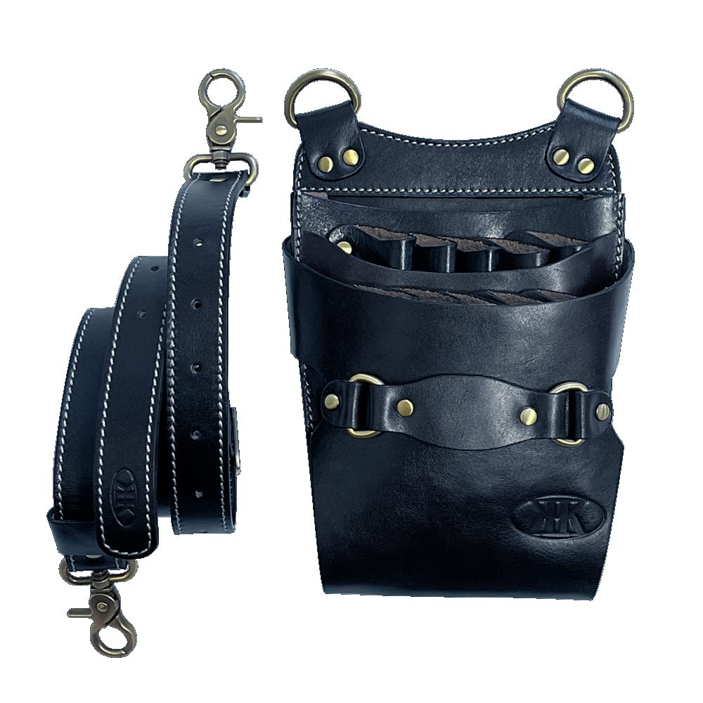 Amazon.co.jp: KK(三四郎市場) 本革 シザーケース 10丁入り 業務用