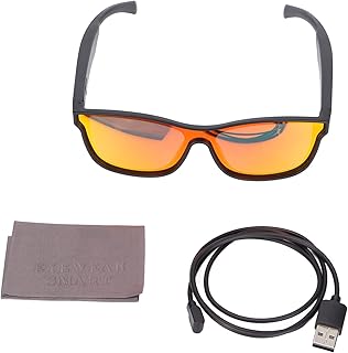 Occhiali Bluetooth Intelligenti Senza Fili, Occhiali da Sole con Design a Orecchio Aperto con Microfono a Cancellazione di Rumore, Doppio Altoparlante Musica Stereo Occhiali Impermeabili per Uomo Donn