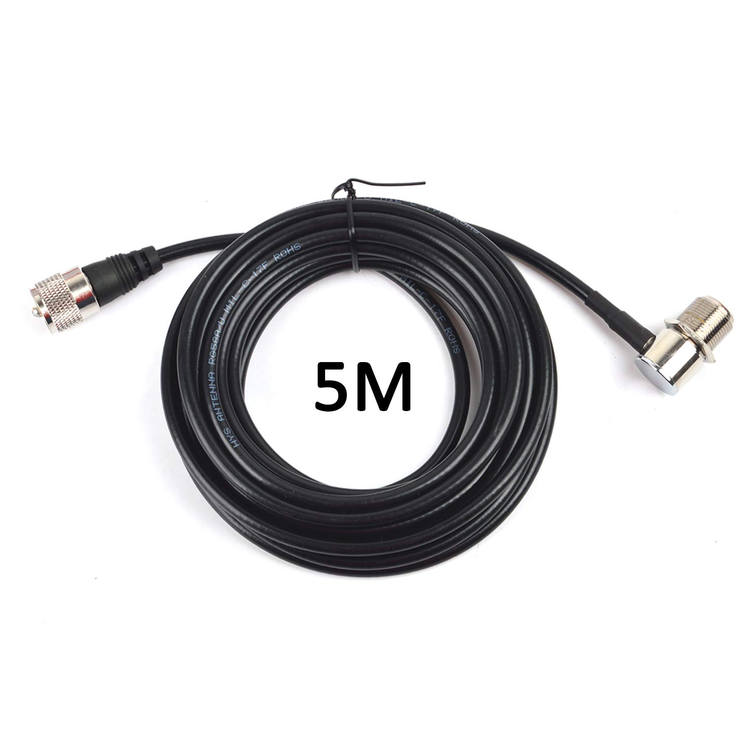 Staffa Porta Antenna Ricambio In Acciaio Inox Per Auto – Supporto Flessibile 360° Per Portellone/Baule Con Cavo 5m PL259 - 3