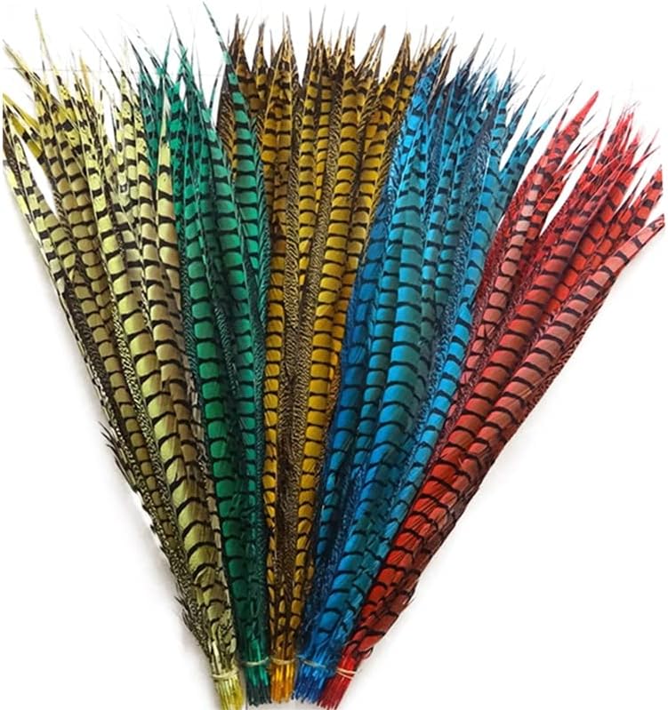 50pcs/Lot Colored Lady Amherst Pheasant Tail Feathers for Crafts Long Decor DIY Carnival Wedding Accessories Decoration Plumes - 70-80cm 28-32inch