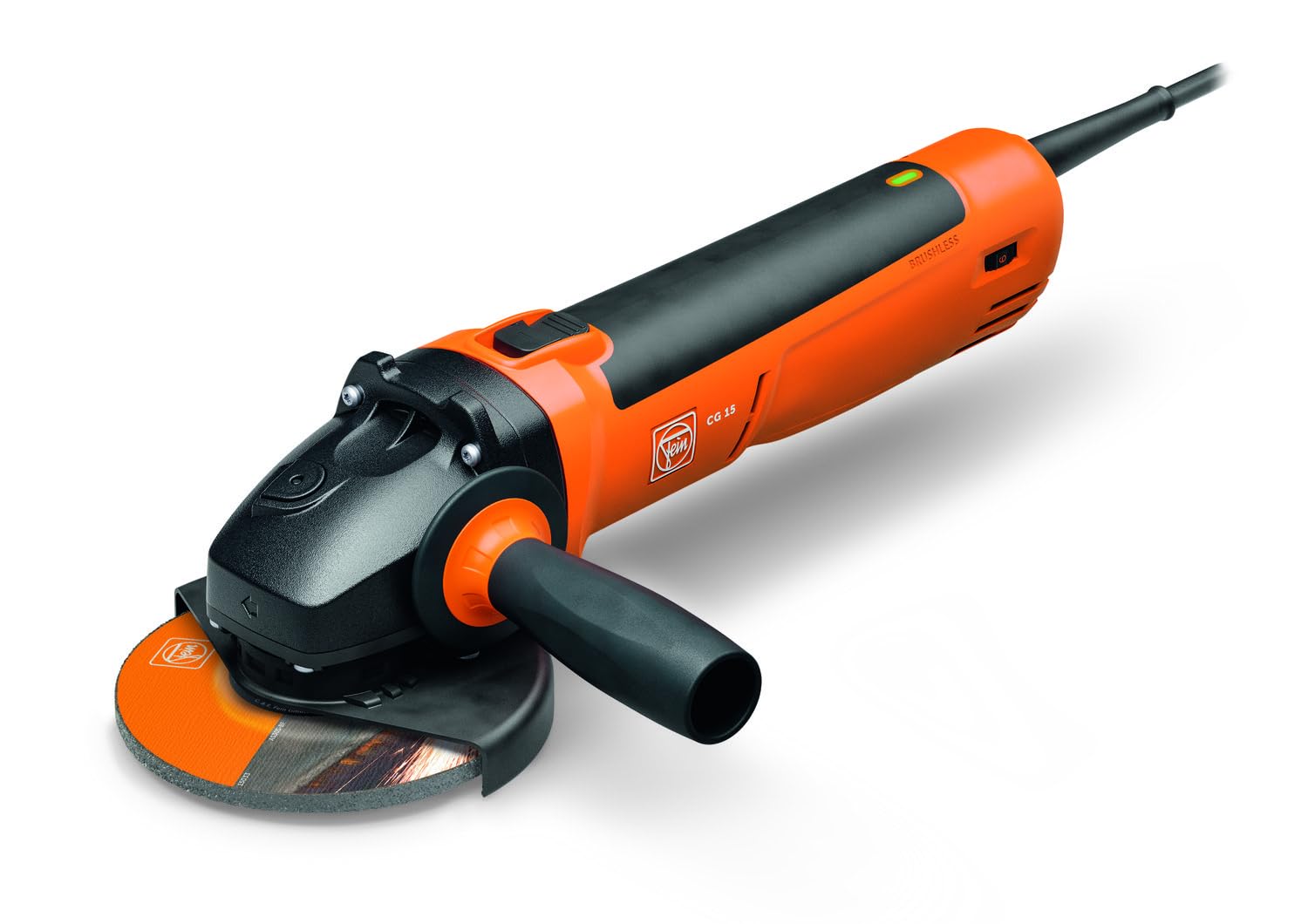 FEIN CG 15-150 BL Winkelschleifer 150 mm I 1050 W I Compact Winkelschleifer mit Drehzahlregelung 2800-7000 m/min I Schleifer zum Schleifen, Trennen & Entgraten