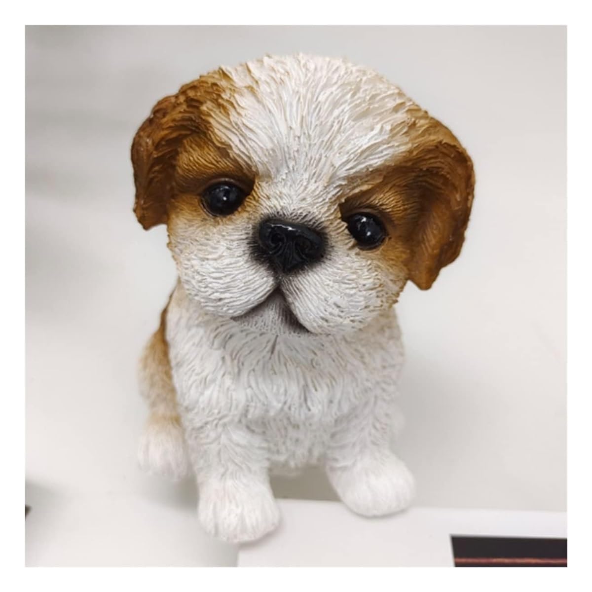 Kukuuu One Color Dog Gift Statue Ornament Ornaments Dog Statue Outdoor Garden Sculptures(Dog Brown)
