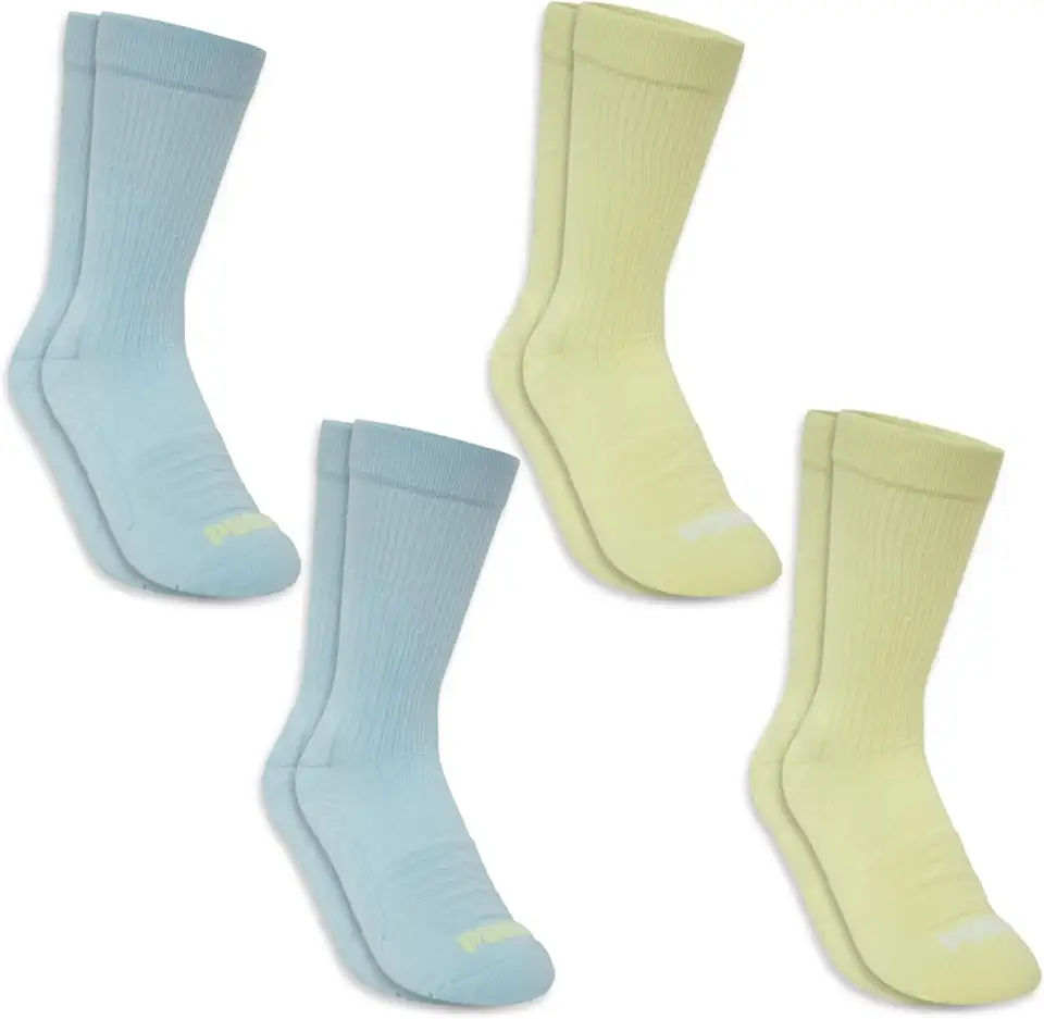 Kit 04 Pares de Meia Puma Cano Longo Esportiva Sola Atoalhada Poliamida