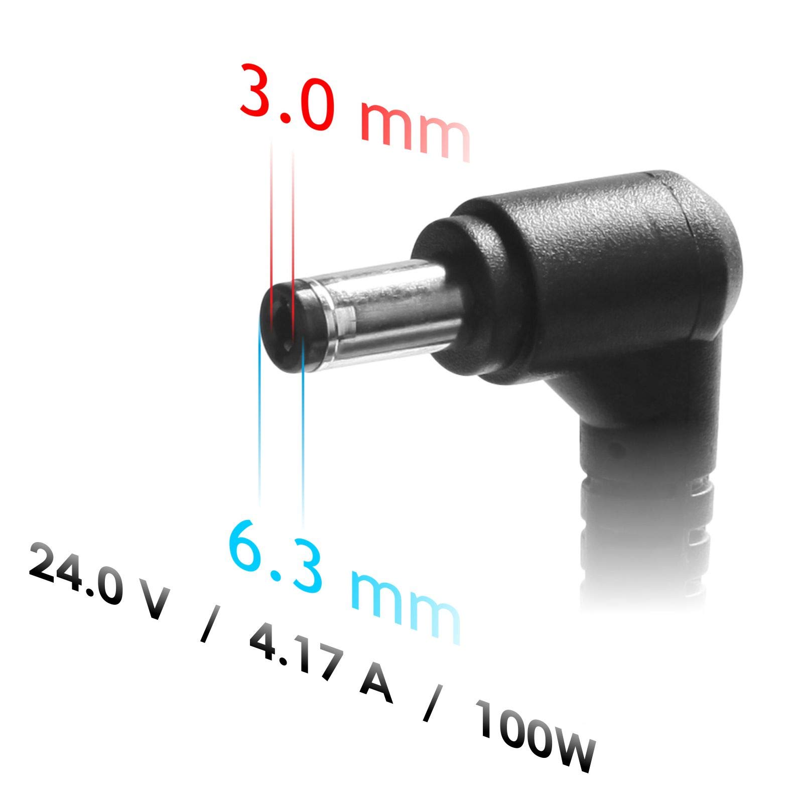 AKYGA Fuente de alimentación Para portátil AK-ND-73 24 V/4,17 A 100 W 6,3 x 3,0 mm 1,2 m