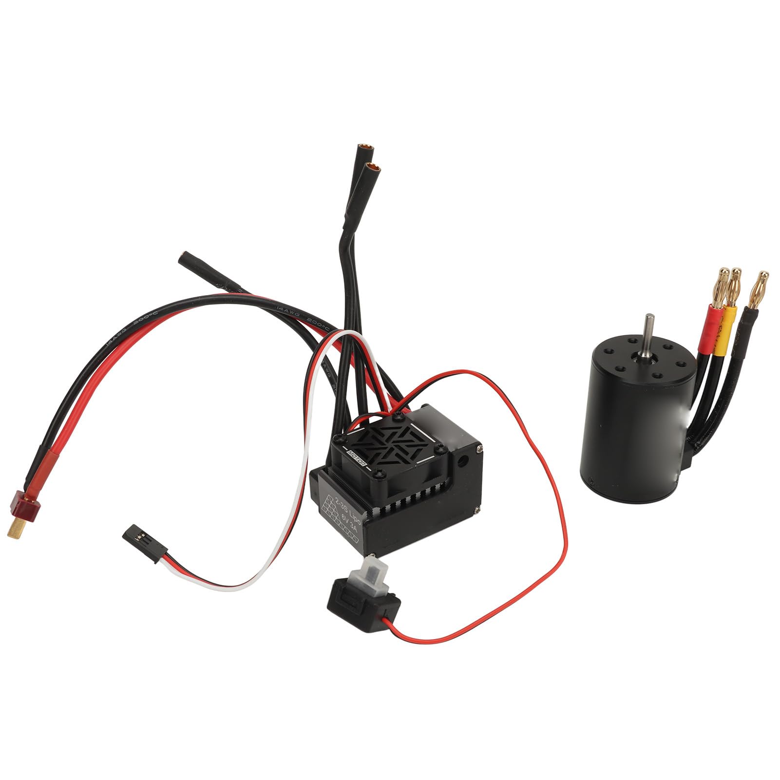 3650-Brushless-Motor, 60A-ESC-Combo-Set für RC-Car-Motor-Upgrade, 1/10-RC-Fahrzeug-Speed-Enhancement, Rennfahrzeug-Drift-Cross-Country-Performance-Boost