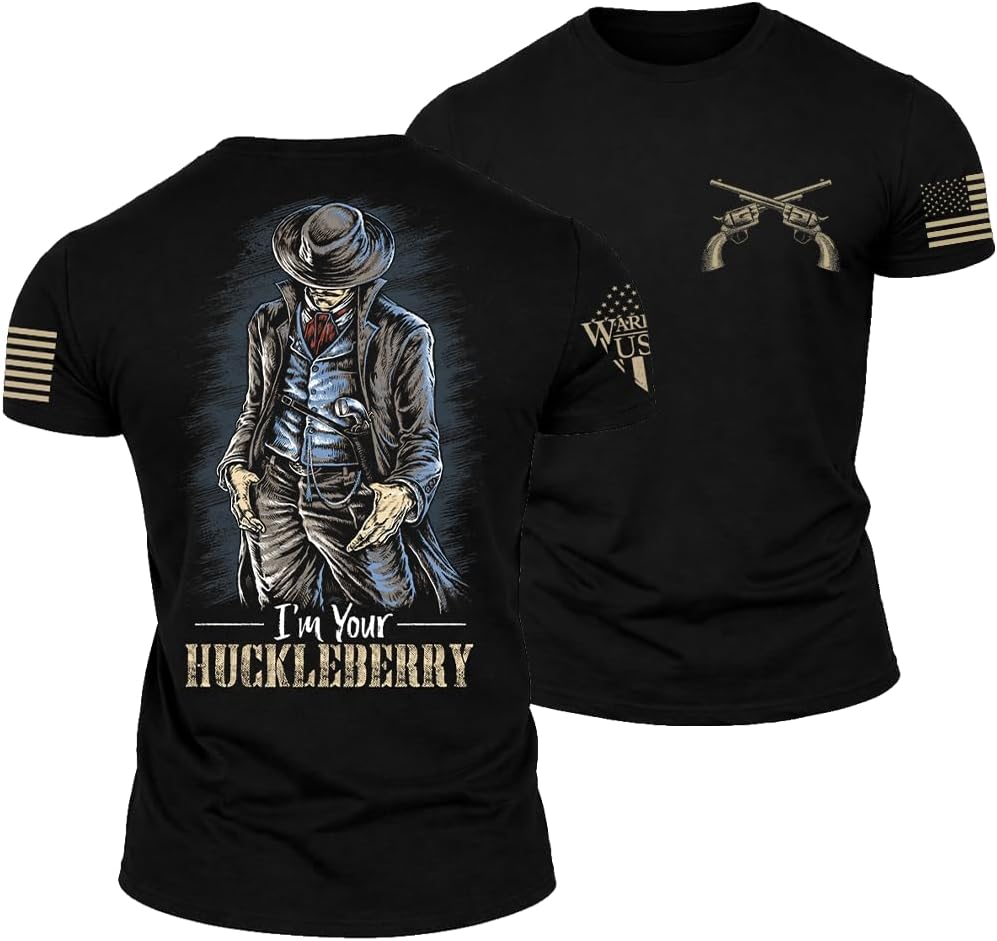 I'm Your Huckleberry T-Shirt, Premium Quality - Black, Cotton Blend, American Made, Regular Fit