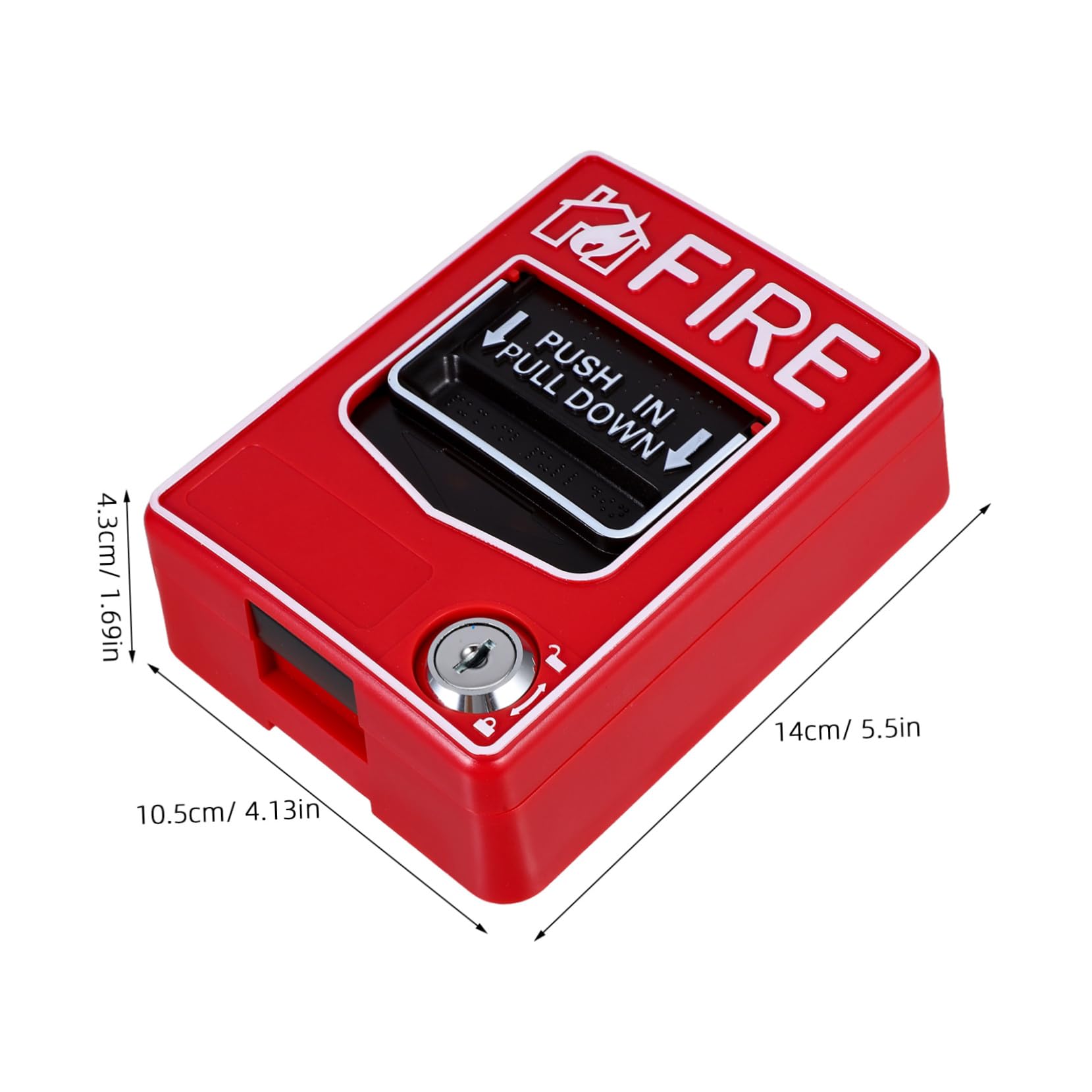 Punto di Antincendio Manuale Interruttore di Allarme Facile da Usare di Reset Rapido per Emergenze con Pulsante Rosso in per Sicurezza