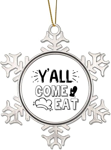 Miniatura 9 de Let's Snuggle - Adorno de copo de nieve de metal para árbol de Navidad, decoración colgante con cita divertida, adorno de Navidad, conmemorativo,