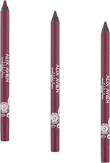 ALIX AVIEN Suya Dayanıklı Uzun Süre Kalıcı Yumuşak Dudak Kalemi - Staying Power Lip Pencil 59 Plum (3 paketi)