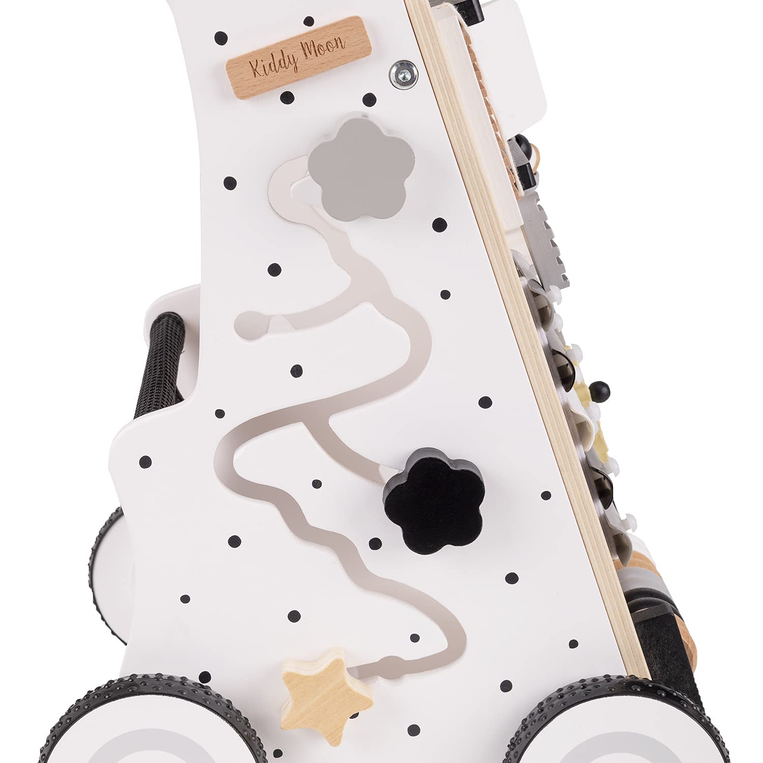 KiddyMoon Chodzik WK-001 Zabawka edukacyjna, czarno-biały