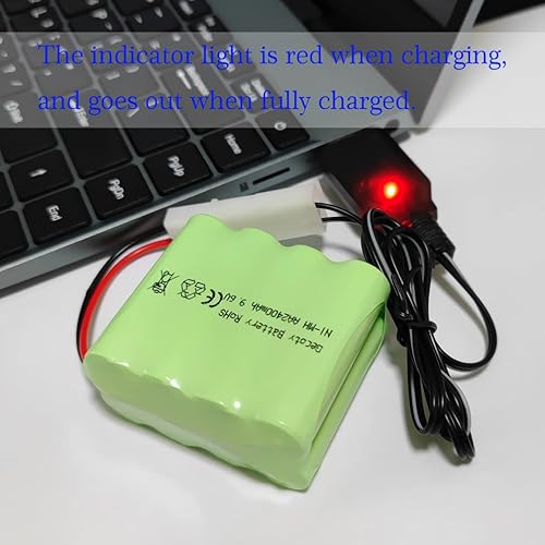 Vista 39 de Paquete de baterías de 4.8 V, 2 unidades de 1000 mAh NiMH AAA (no AA) batería recargable RC con enchufe SM para camiones, coches RC, robots, 4.8 V