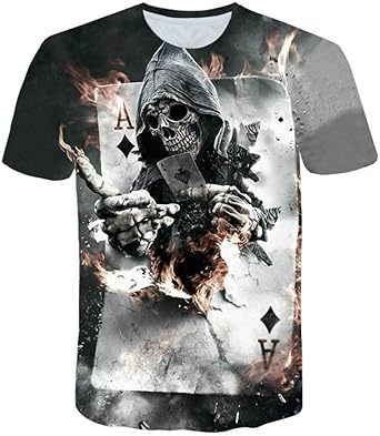 KRSP. Camiseta Gráfica 3d De Calavera Y Tibias Cruzadas Para Hombre, Negra, Grande KRSP. Camiseta Gráfica | En Línea