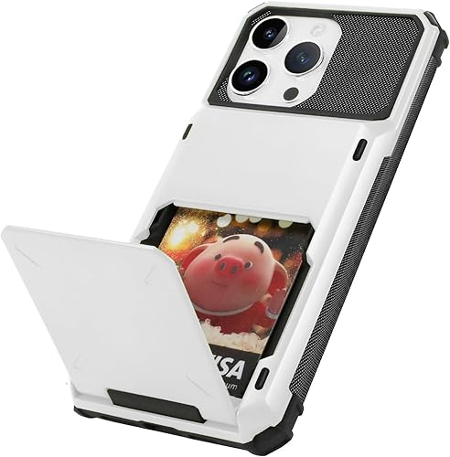 ZIYE Funda tipo cartera diseñada para iPhone 15 Pro Max con tarjetero antiarañazos, doble capa, ranura para tarjetas oculta, bolsillo a prueba de